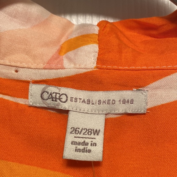 Brand New Cato Orange Coverup…size 26/28W - Picture 5 of 6